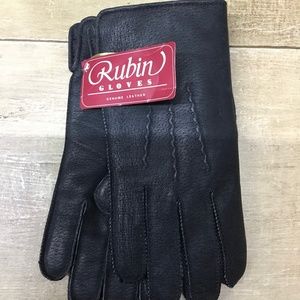 NWT Vintage Rubin Gloves Mens Genuine Leather Size L